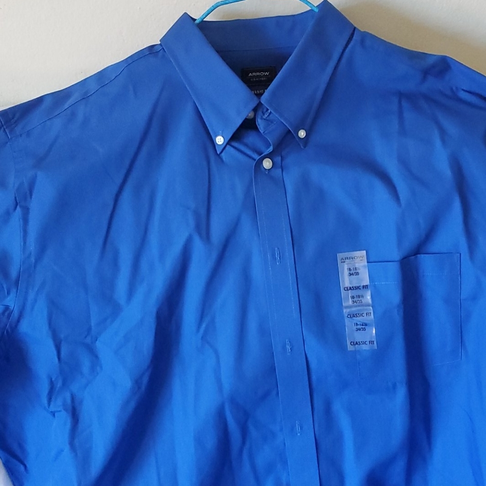 Men casual blue long sleeve shirt